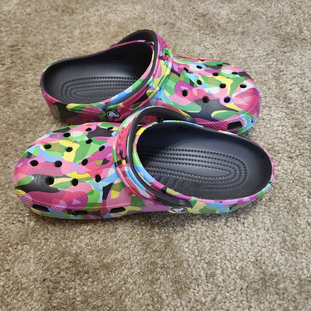 Crocs Classic Womens 9 Mens 6 Multicolor Casual Unisex Shoes